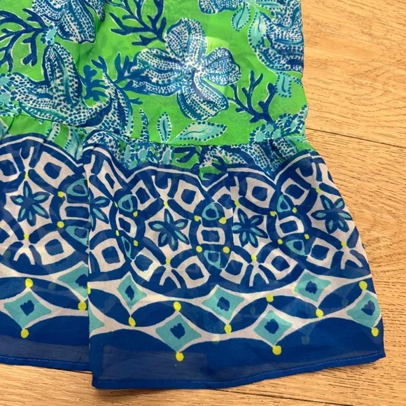 Lilly Pulitzer Maribeth Coverup Large Cabana Green Keepin It Reel EUC - Picture 6 of 10